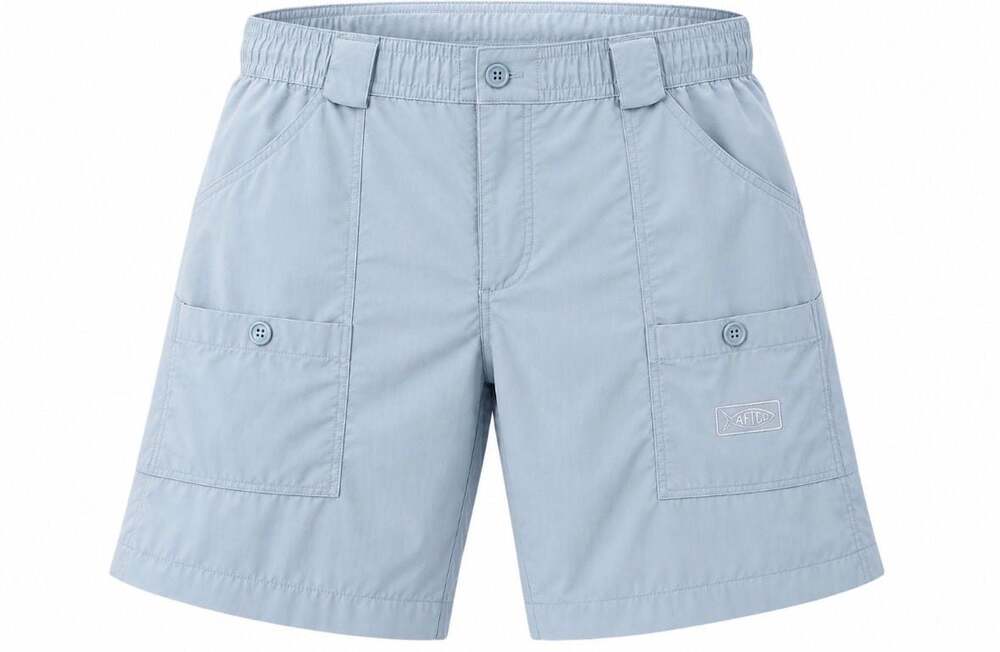 AFTCO Men's Original Fishing Shorts, Light Blue, Size 40